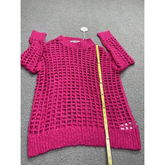 Urban Outfitters Women Sweater Pink Osaka Open-Knit Pullover Boho City Sz S NWT - Picture 4 of 10